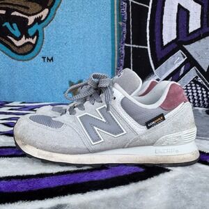 Size M6/W7.5 - New Balance 574 U574KBR Mens‎ Gray Suede Sneakers